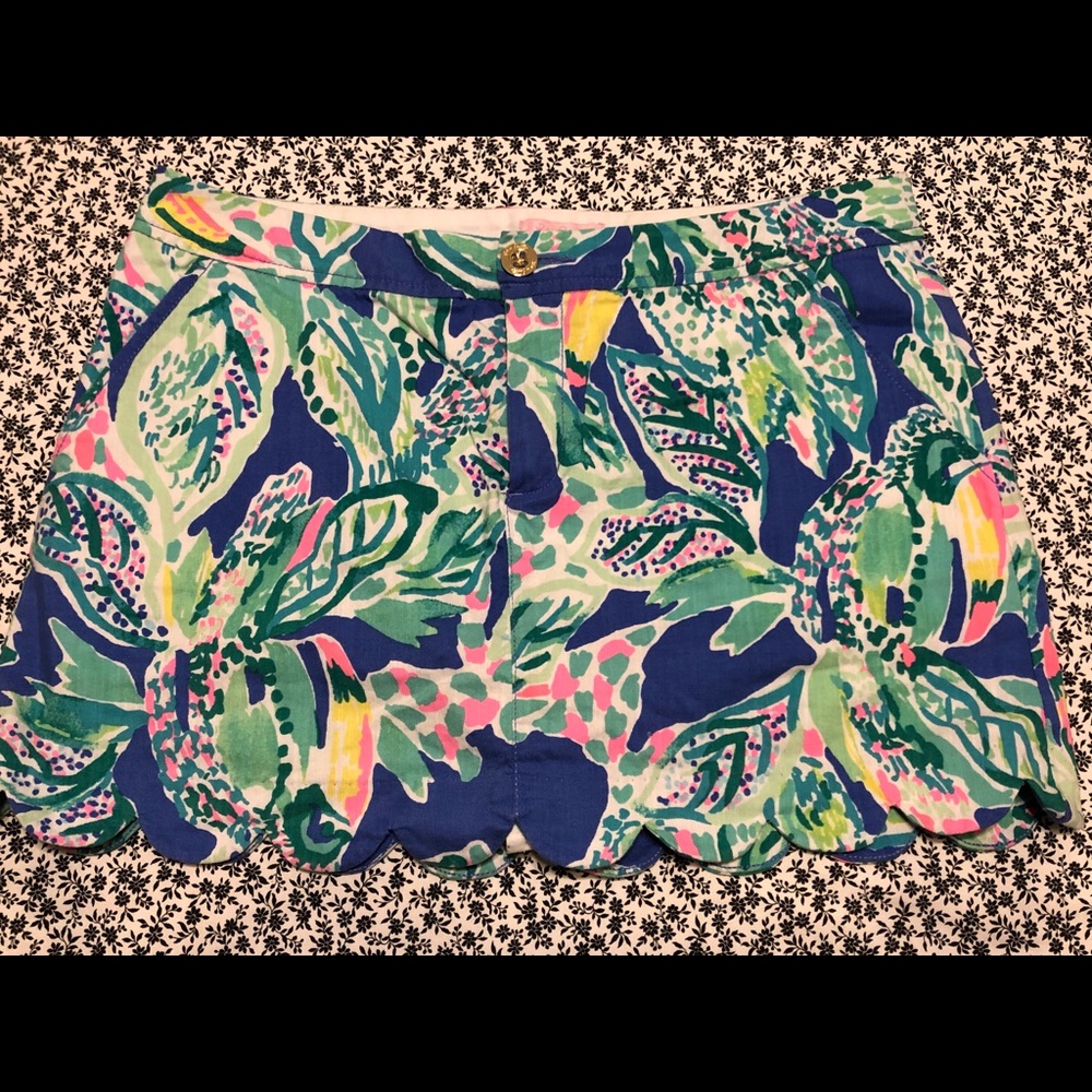Lilli Pulitzer blue and green Skort 10